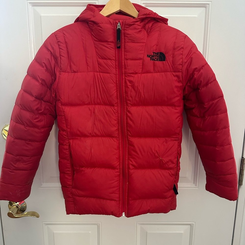 The North Face Red Puffer Jacket kids size M - Picture 6 of 12